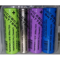 JuiceBox 3.6v 18650 - 1500mAh Capacity - High Discharge 15C (22.5 Amps) Lithium Ion (10 Pack)