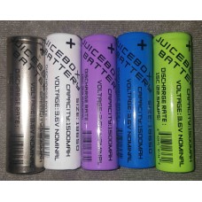 JuiceBox 3.6v 18650 - 1500mAh Capacity - High Discharge 15C (22.5 Amps) Lithium Ion (2 Pack)